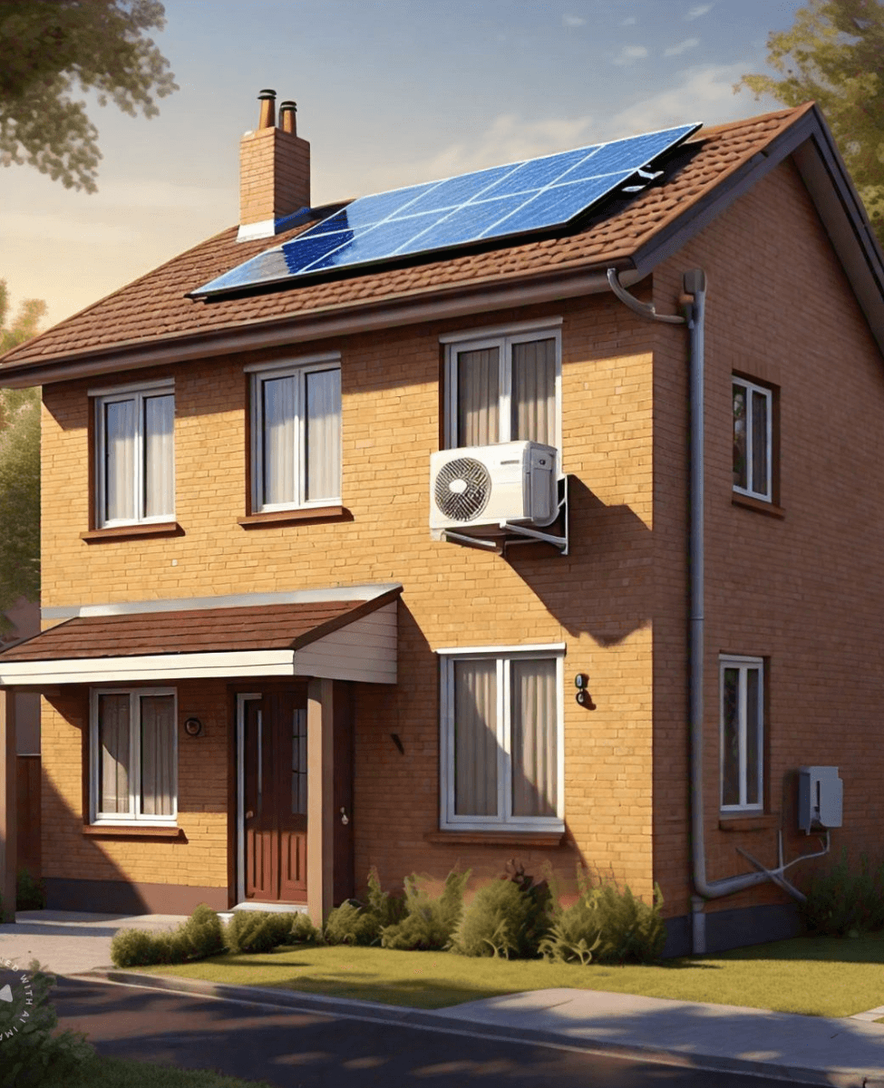 Servicios 1 casa con aire acondicionado solar